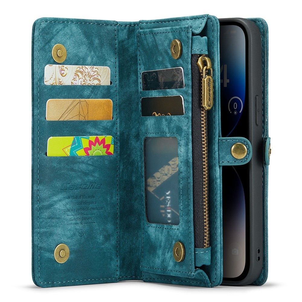Étui portefeuille multi-cartes iPhone 13 Pro Max Bleu
