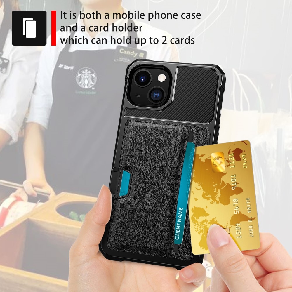 Coque Tough Card Case iPhone 13 Noir