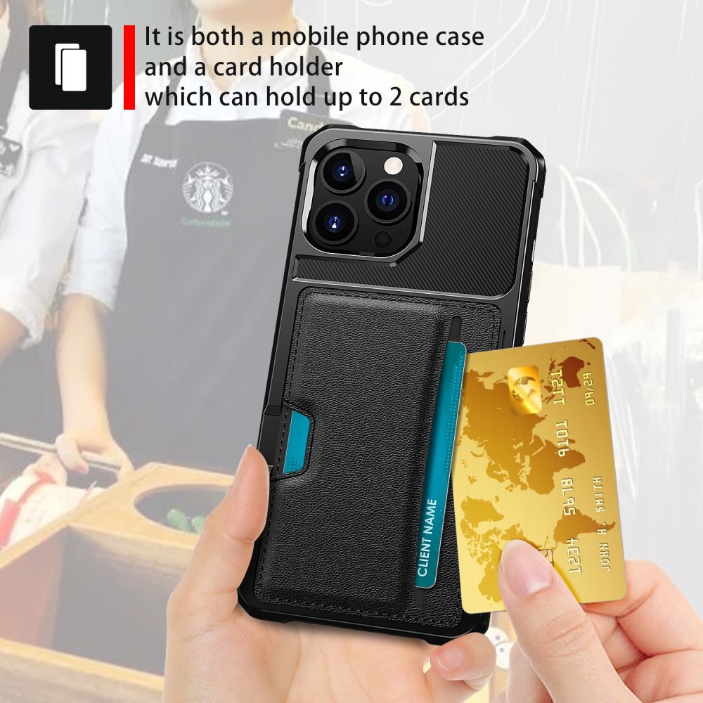 Coque Tough Card Case iPhone 13 Pro Max Noir