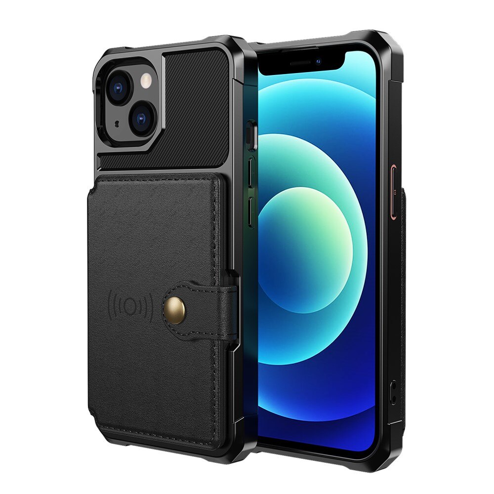 Coque porte-cartes Tough Multi-slot iPhone 13 Mini, Noir