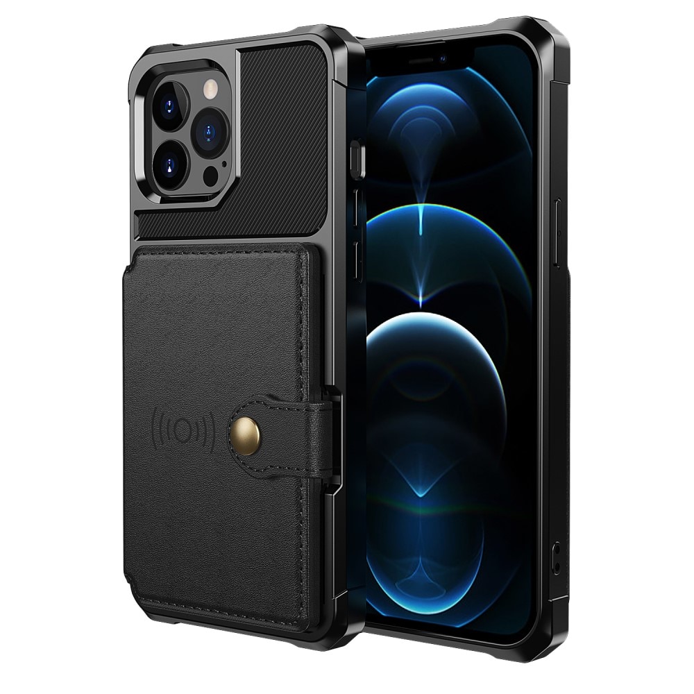 Coque porte-cartes Tough Multi-slot iPhone 13 Pro, Noir