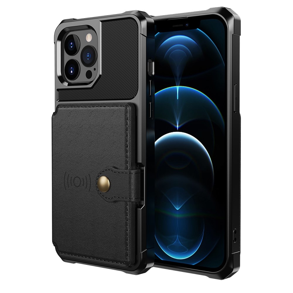 Coque porte-cartes Tough Multi-slot iPhone 13 Pro Noir