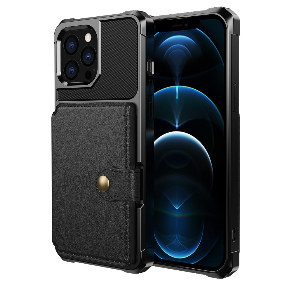 Coque porte-cartes Tough Multi-slot iPhone 13 Pro Max, Noir