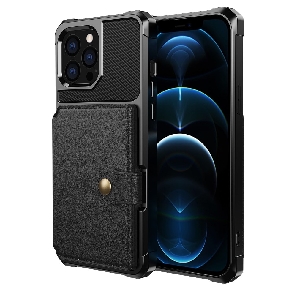 Coque porte-cartes Tough Multi-slot iPhone 13 Pro Max Noir