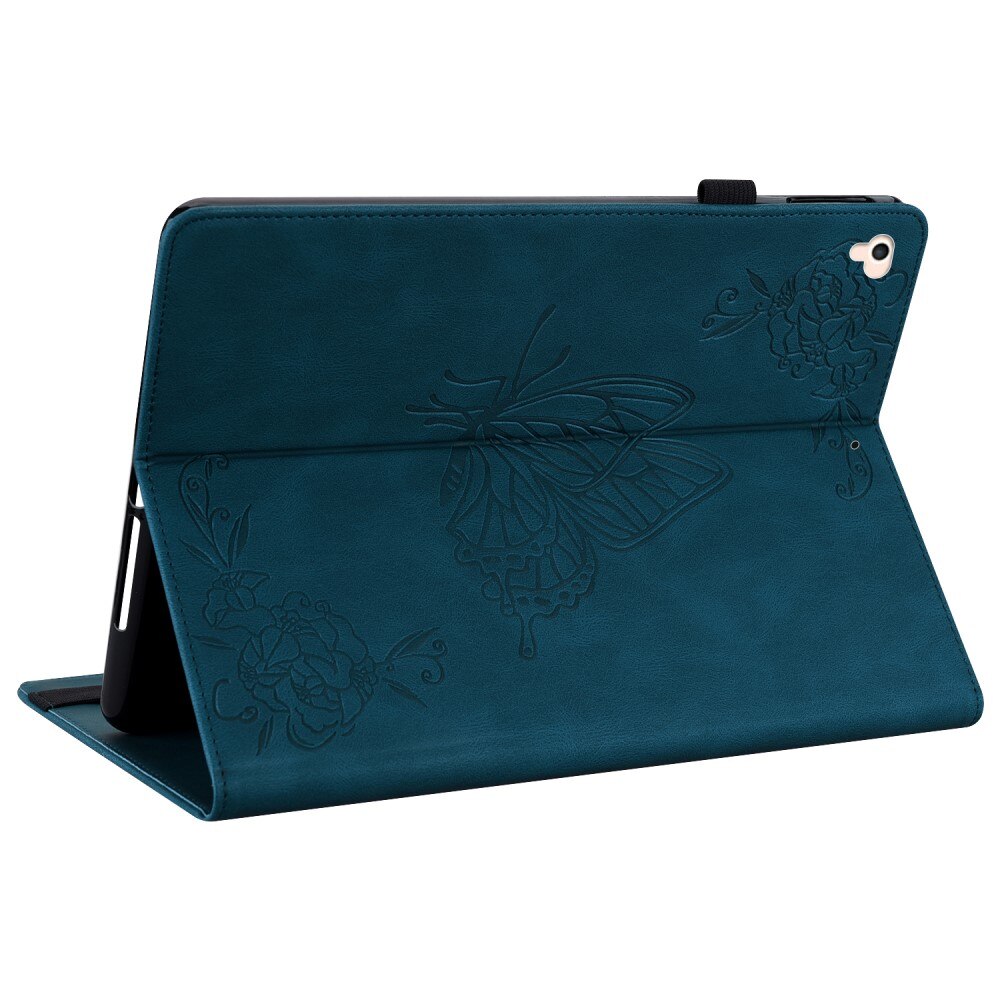 Étui en cuir avec papillons iPad Air 2 9.7 (2014), bleu