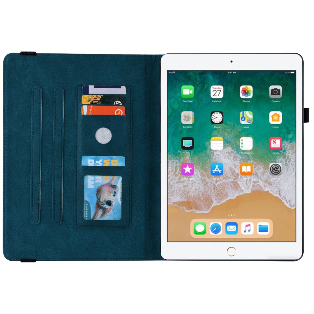 Étui en cuir avec papillons iPad Air 9.7 1st Gen (2013), bleu