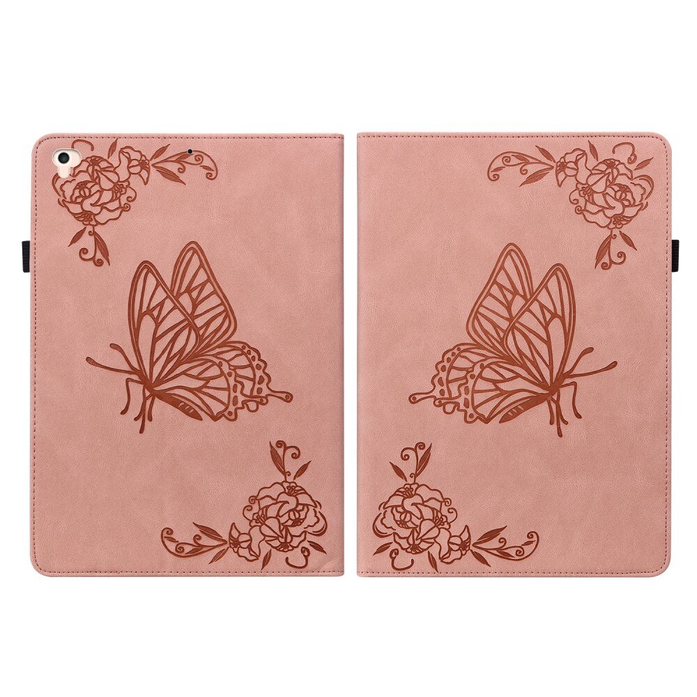 Étui en cuir avec papillons Apple iPad Air 2 9.7 (2014) Rose