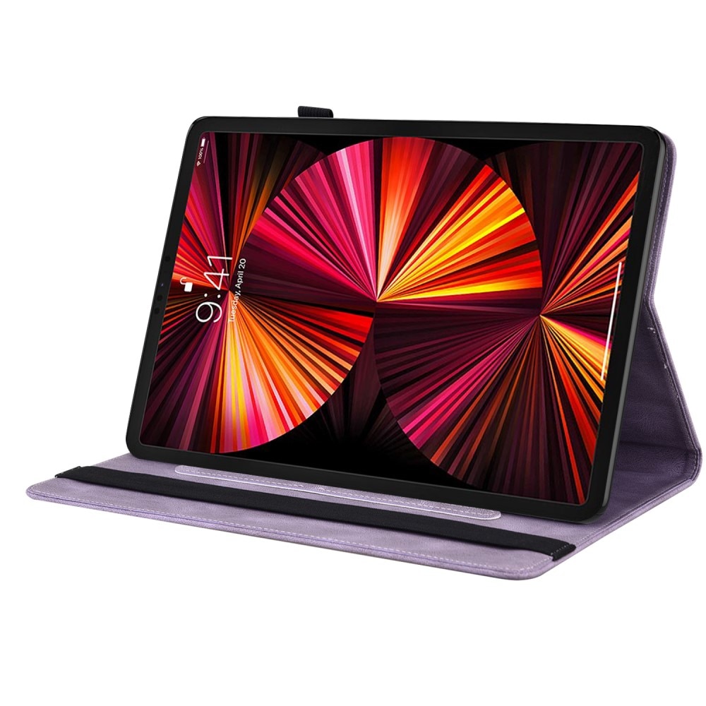 Étui en cuir avec papillons Apple iPad Pro 11 2nd Gen (2020) Violet
