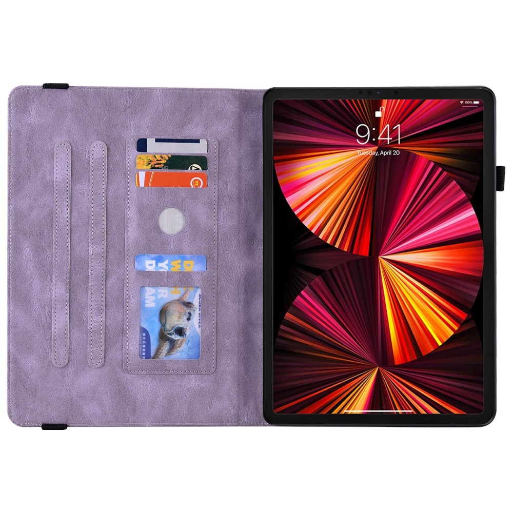 Étui en cuir avec papillons Apple iPad Pro 11 2nd Gen (2020) Violet