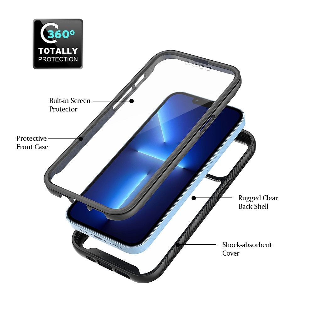 Coque Full Protection iPhone 13 Pro Max, Noir