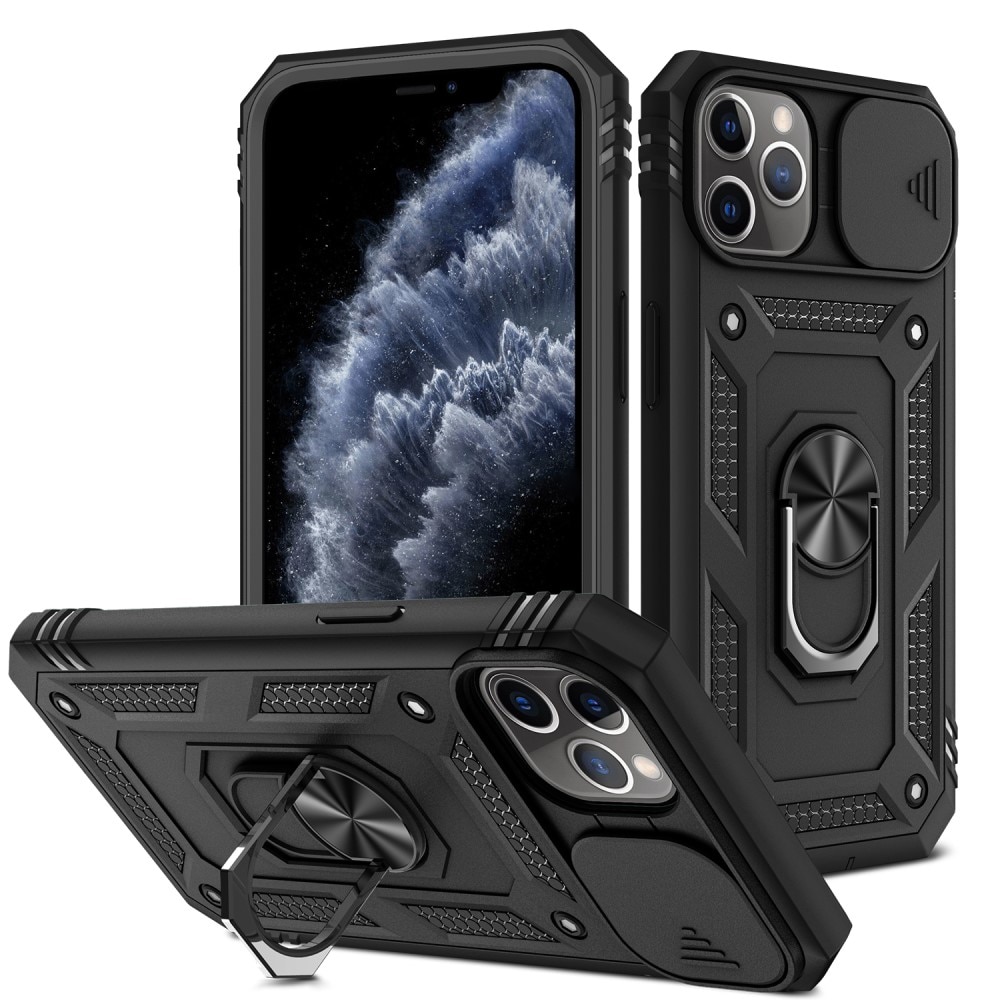 Coque Hybride Ring avec Protège Caméra iPhone 11 Pro, Noir