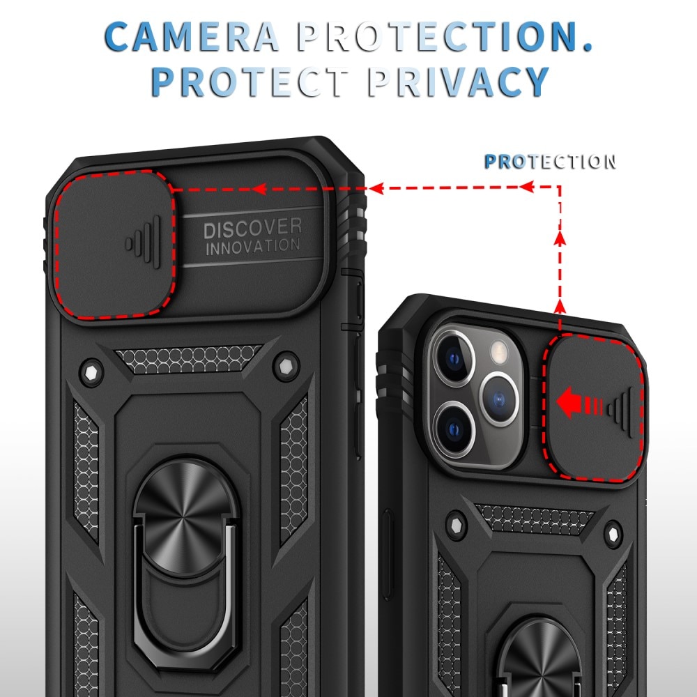 Coque Hybride Ring avec Protège Caméra iPhone 11 Pro, Noir