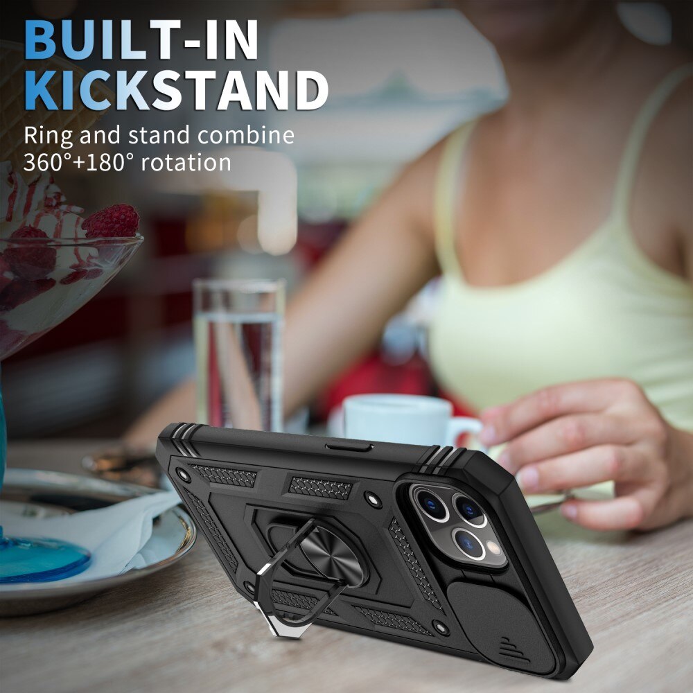 Coque Hybride Ring avec Protège Caméra iPhone 11 Pro Max, Noir