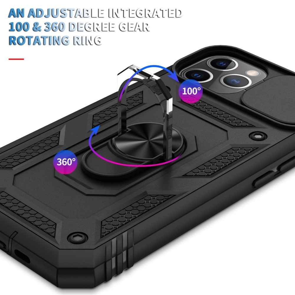 Coque Hybride Ring avec Protège Caméra iPhone 11 Pro Max, Noir