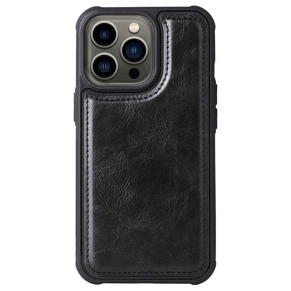 Magnet Leather Multi Wallet iPhone 13 Pro, noir