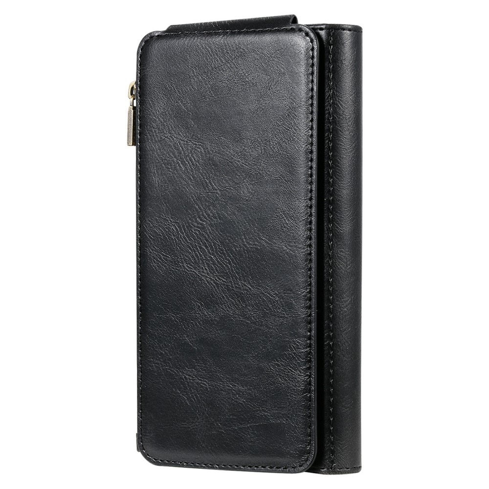 Magnet Leather Multi Wallet iPhone 13, noir