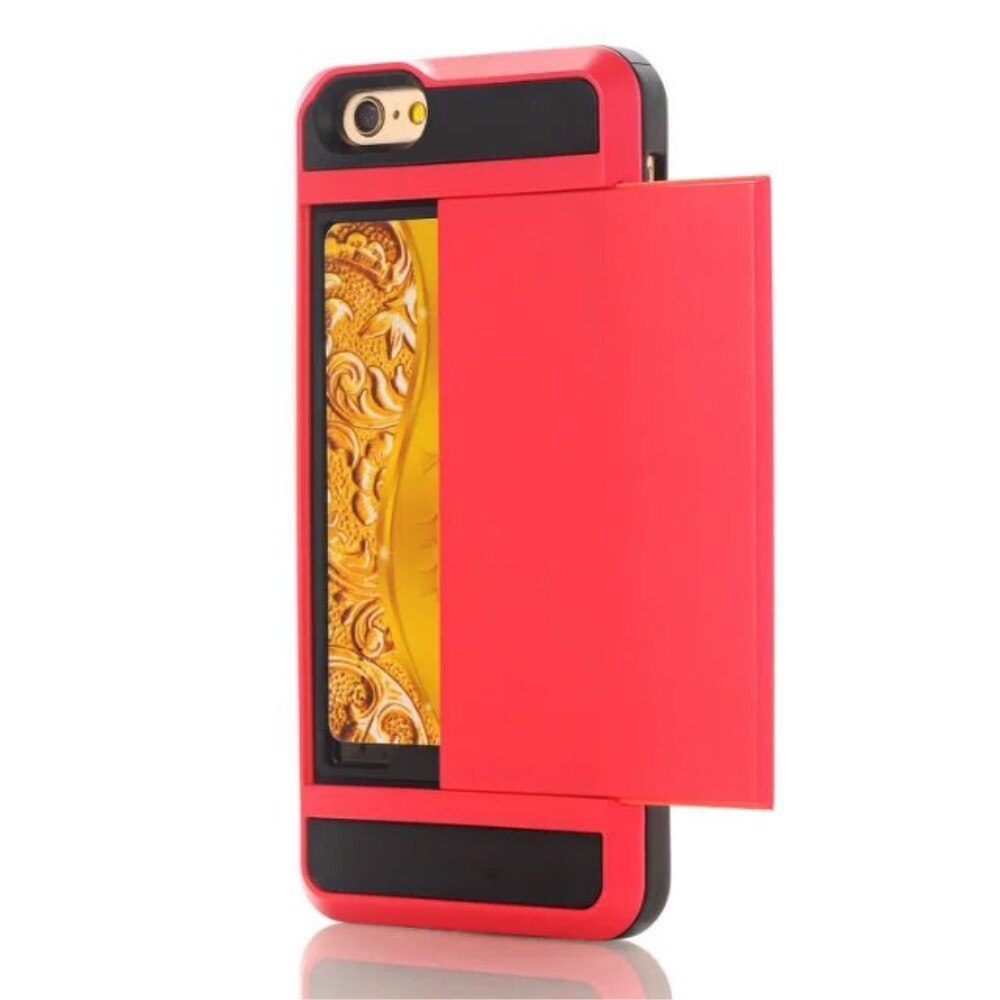 Coque à cartes iPhone SE 2022, Rouge
