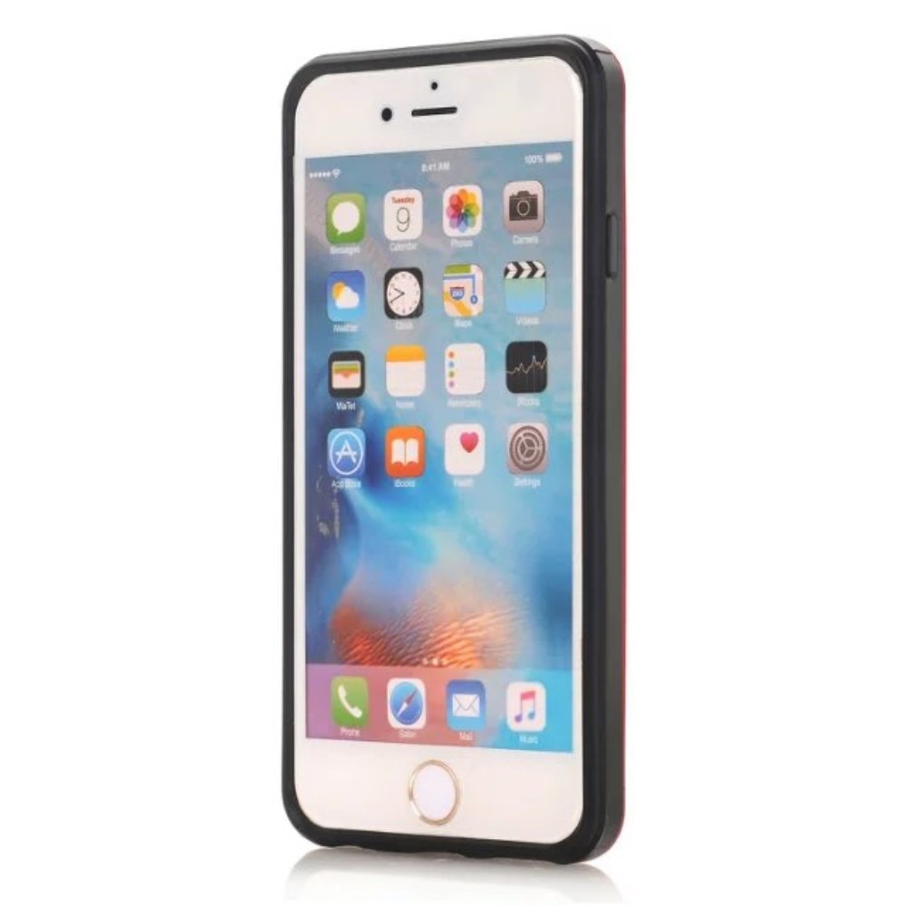 Coque à cartes iPhone SE 2022, Rouge