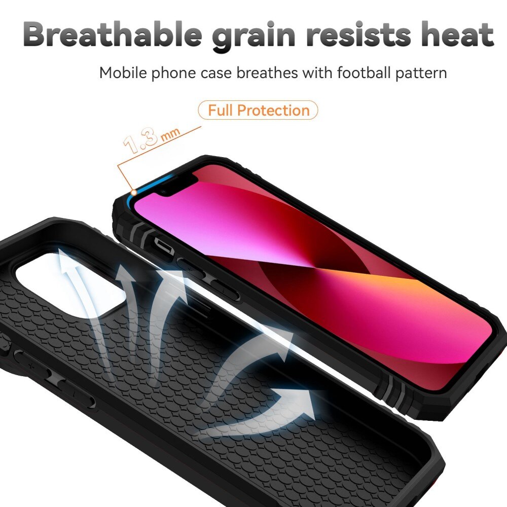 Coque Hybride Ring avec Protège Caméra iPhone 13 Mini, Noir