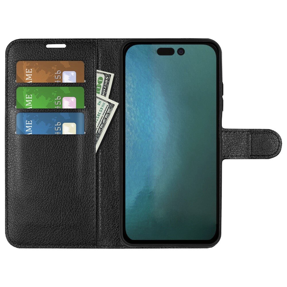 Coque portefeuille iPhone 14 Pro Max, Noir