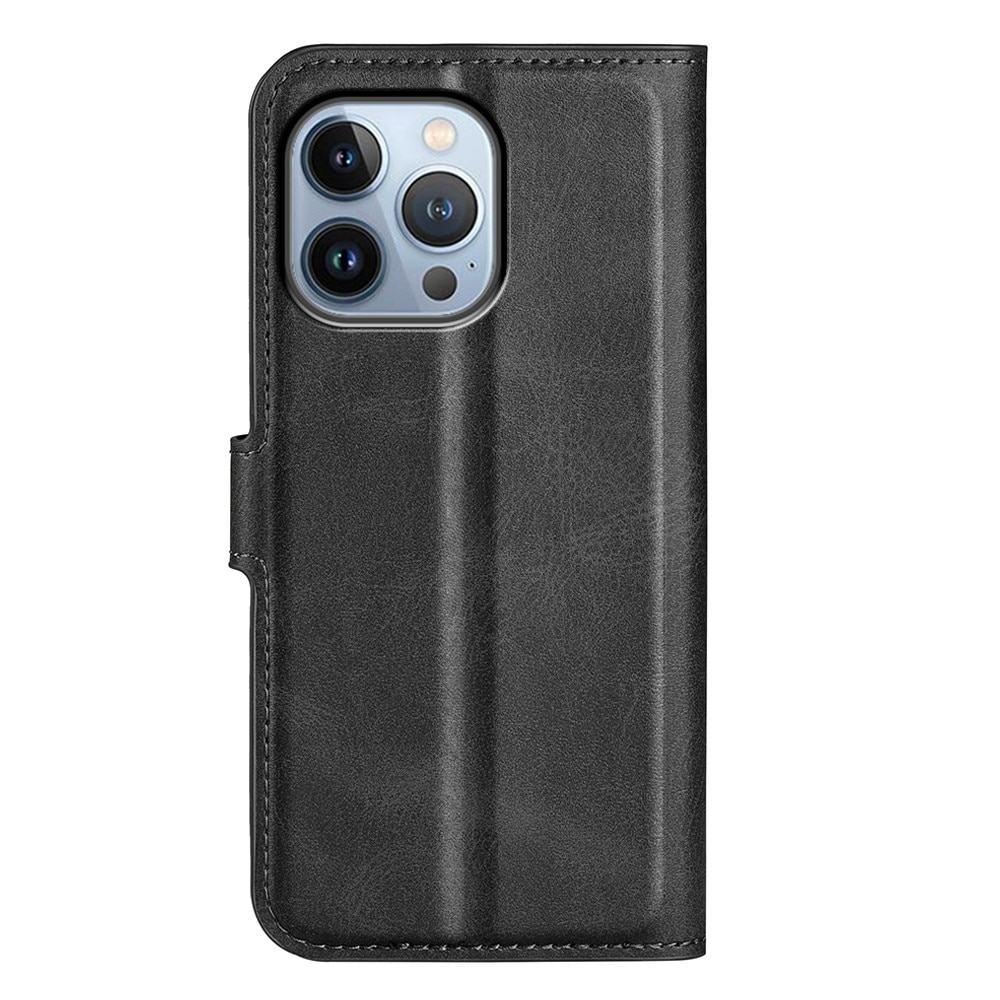 Étui portefeuille Leather Wallet iPhone 14 Pro Max Black
