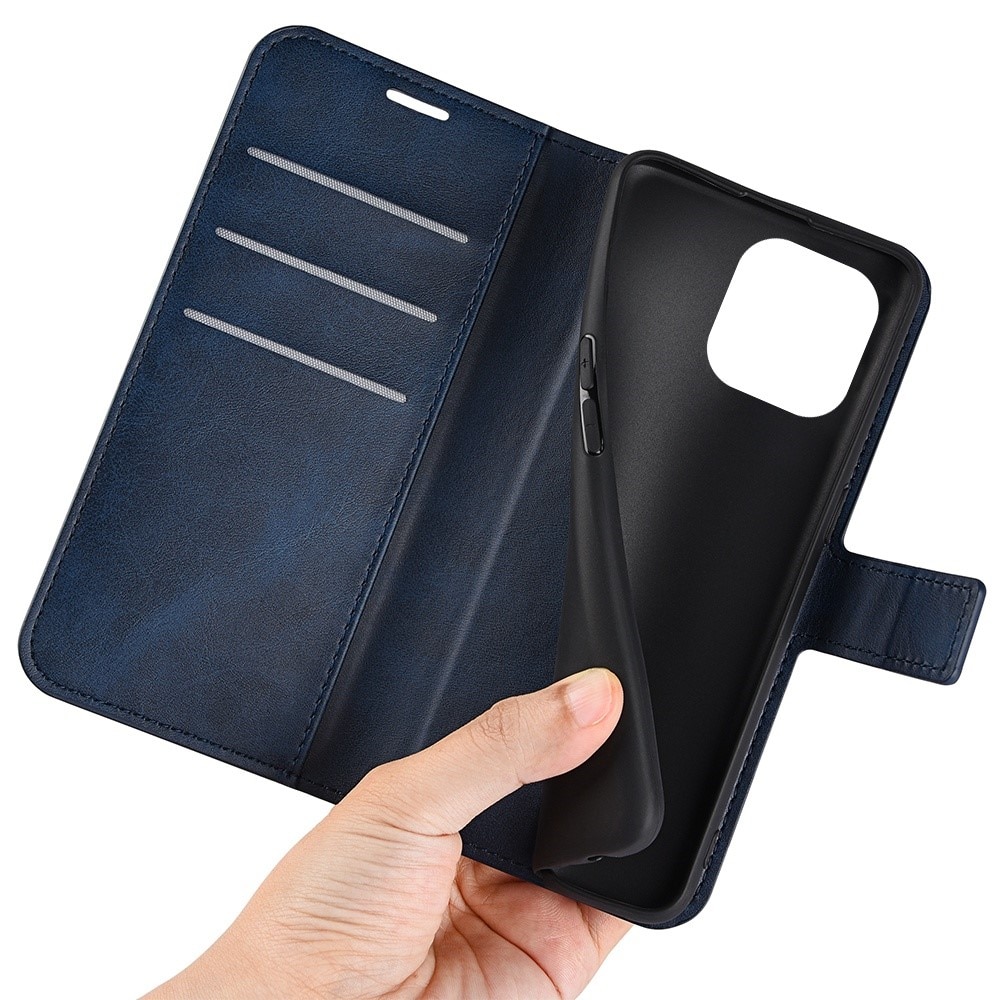 Étui portefeuille Leather Wallet iPhone 14 Pro Max Blue