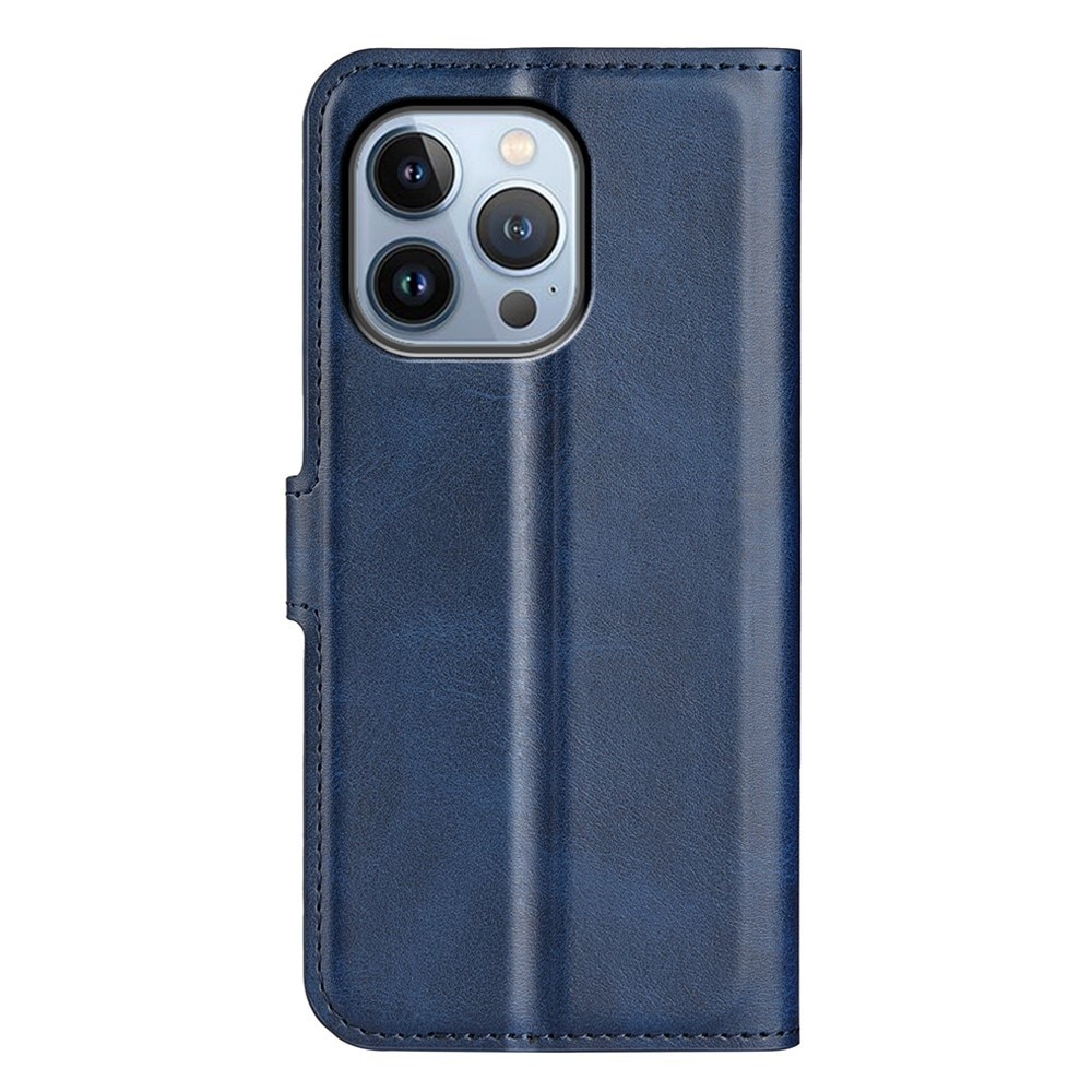 Étui portefeuille Leather Wallet iPhone 14 Pro Max Blue