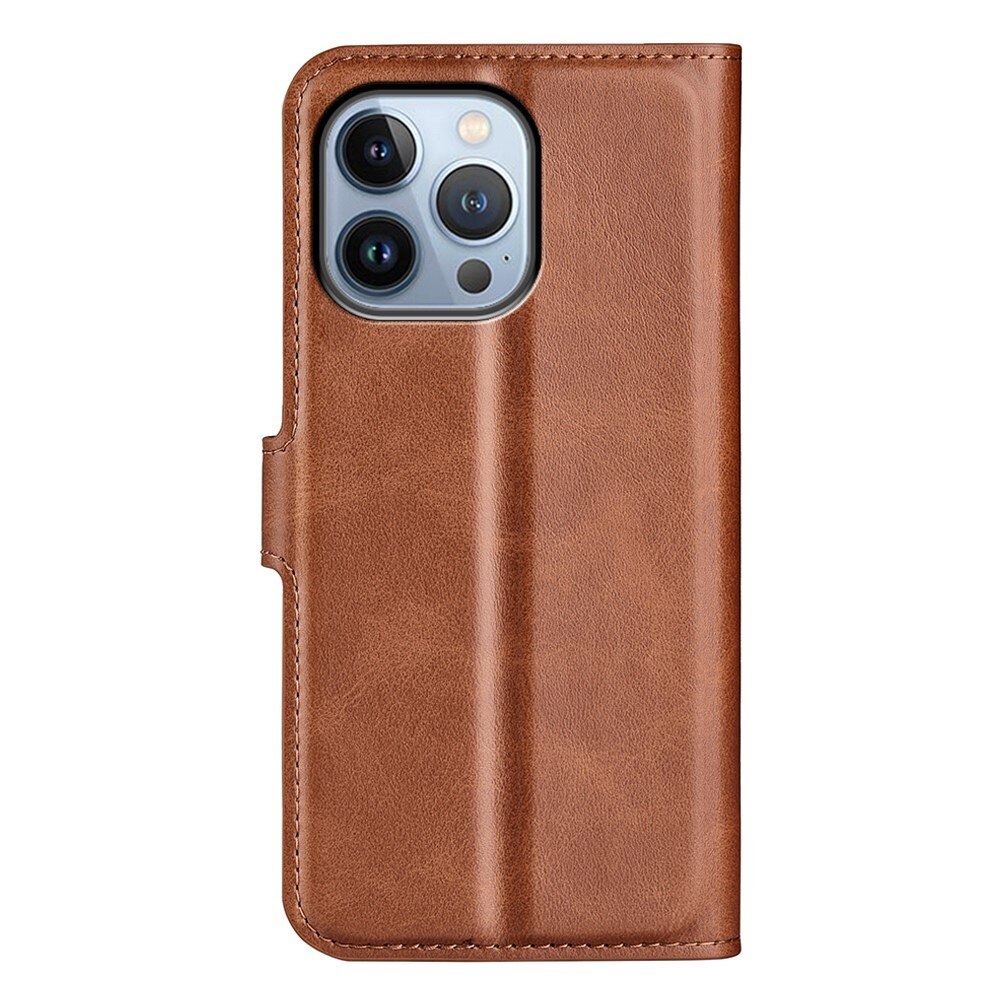 Étui portefeuille Leather Wallet iPhone 14 Pro Max Brown