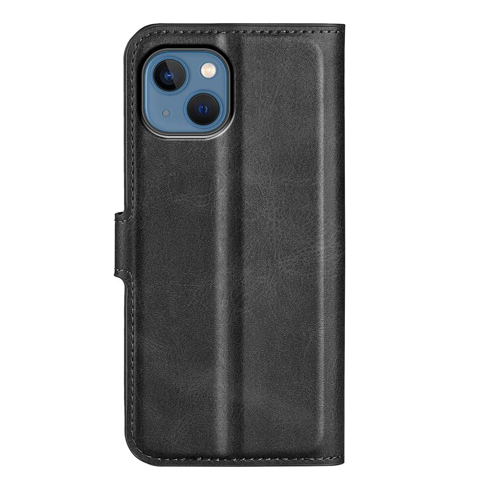 Étui portefeuille Leather Wallet iPhone 14 Black