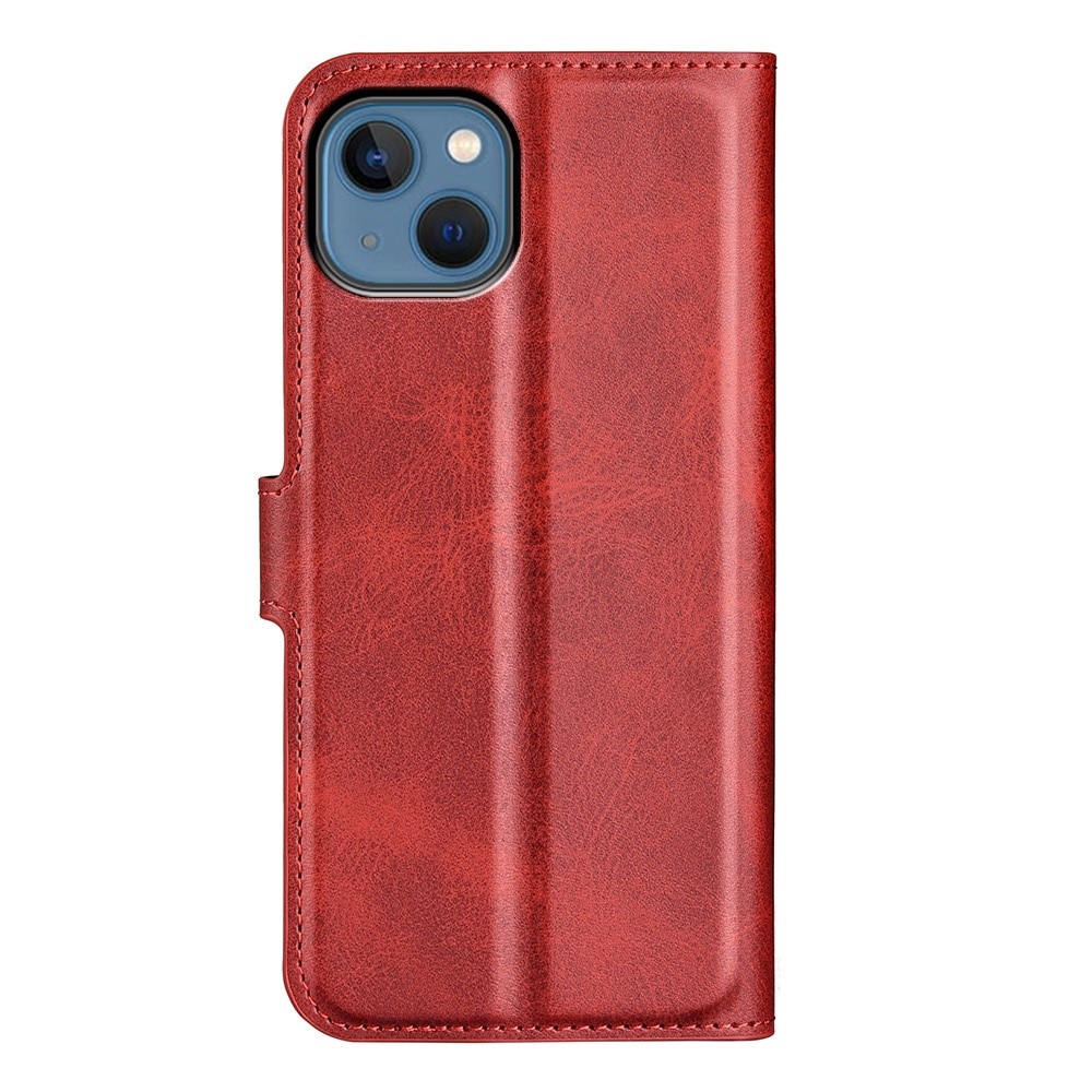 Étui portefeuille Leather Wallet iPhone 14 Red
