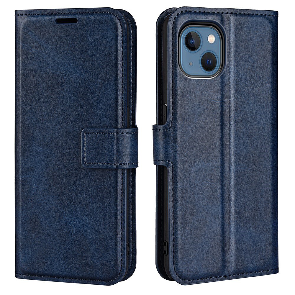 Étui portefeuille Leather Wallet iPhone 14 Blue