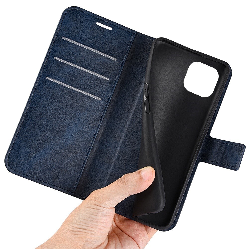 Étui portefeuille Leather Wallet iPhone 14 Blue