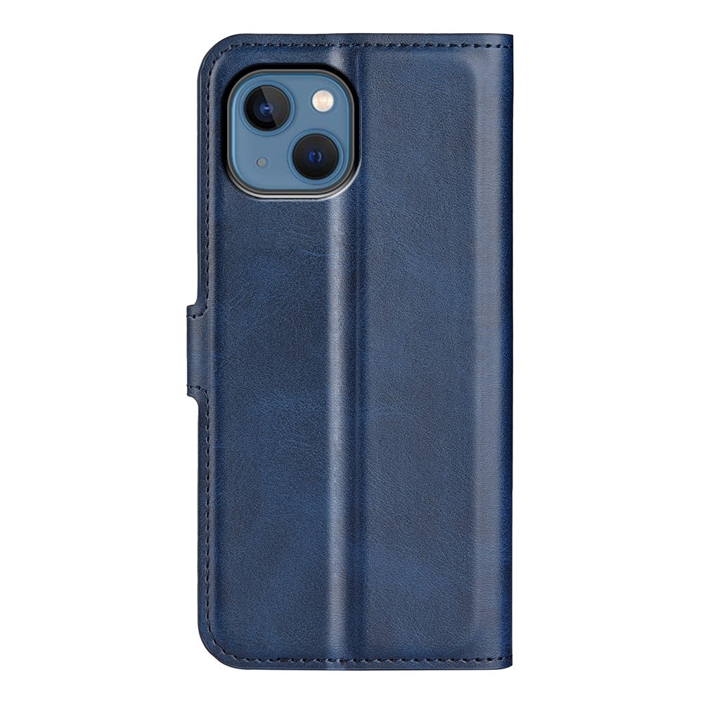 Étui portefeuille Leather Wallet iPhone 14 Blue