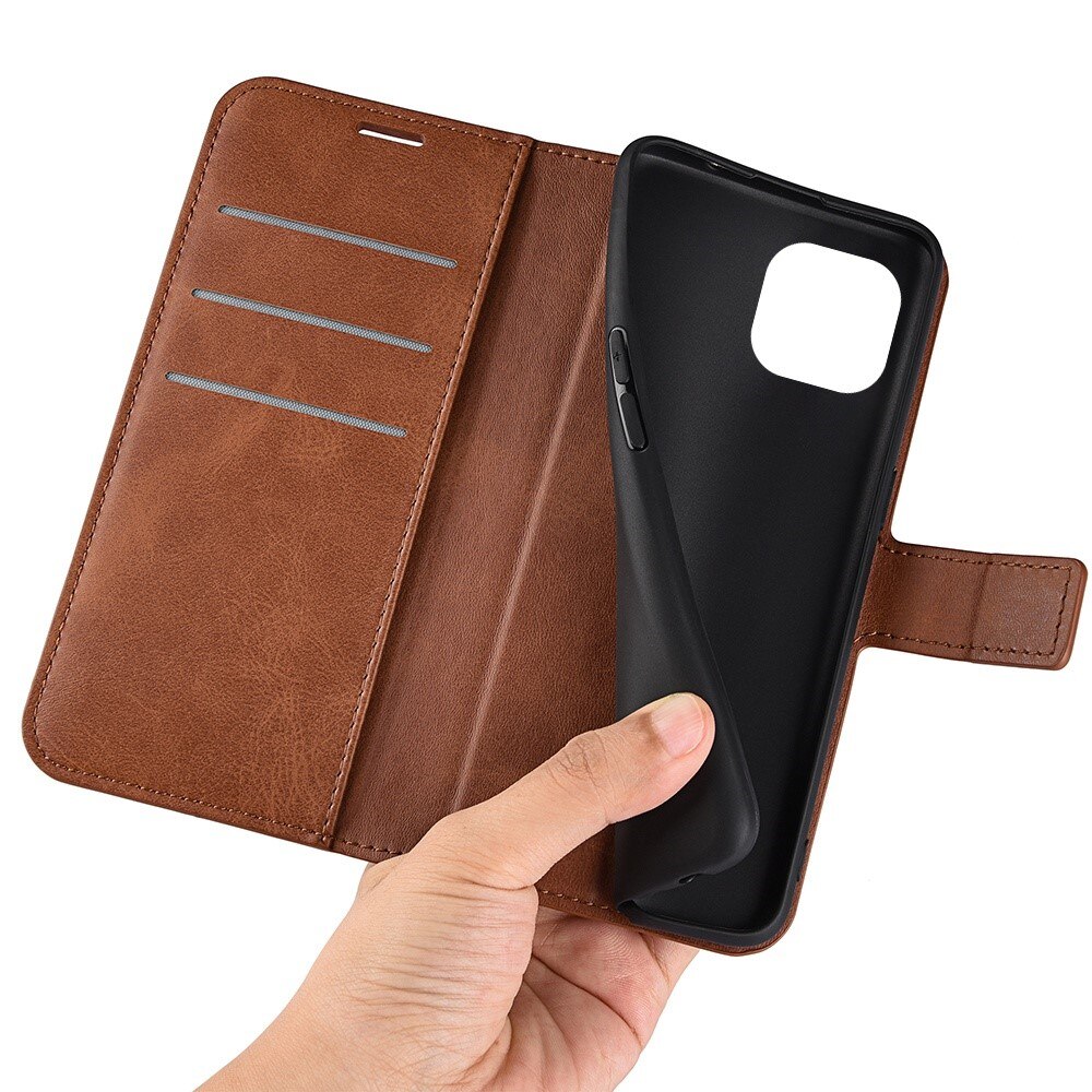 Étui portefeuille Leather Wallet iPhone 14 Brown