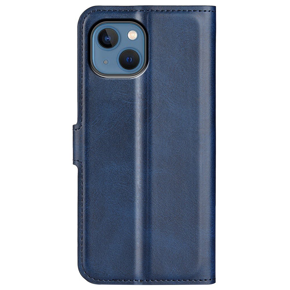 Étui portefeuille Leather Wallet iPhone 14 Plus Blue