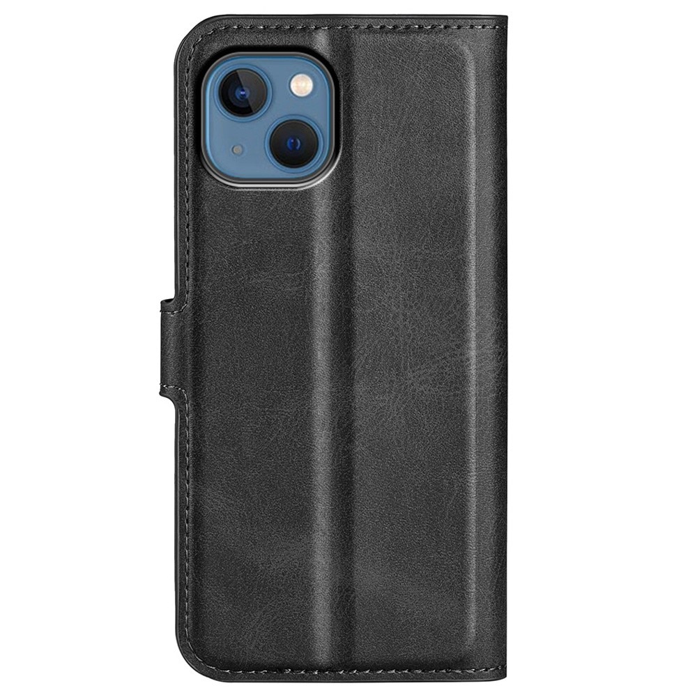 Étui portefeuille Leather Wallet iPhone 14 Plus Black