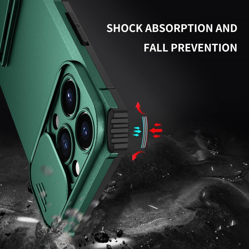 Coque Kickstand avec Protège Caméra Apple iPhone 13 Pro, Vert