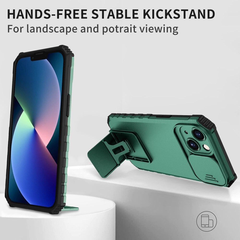 Coque Kickstand avec Protège Caméra Apple iPhone 13 Pro, Vert