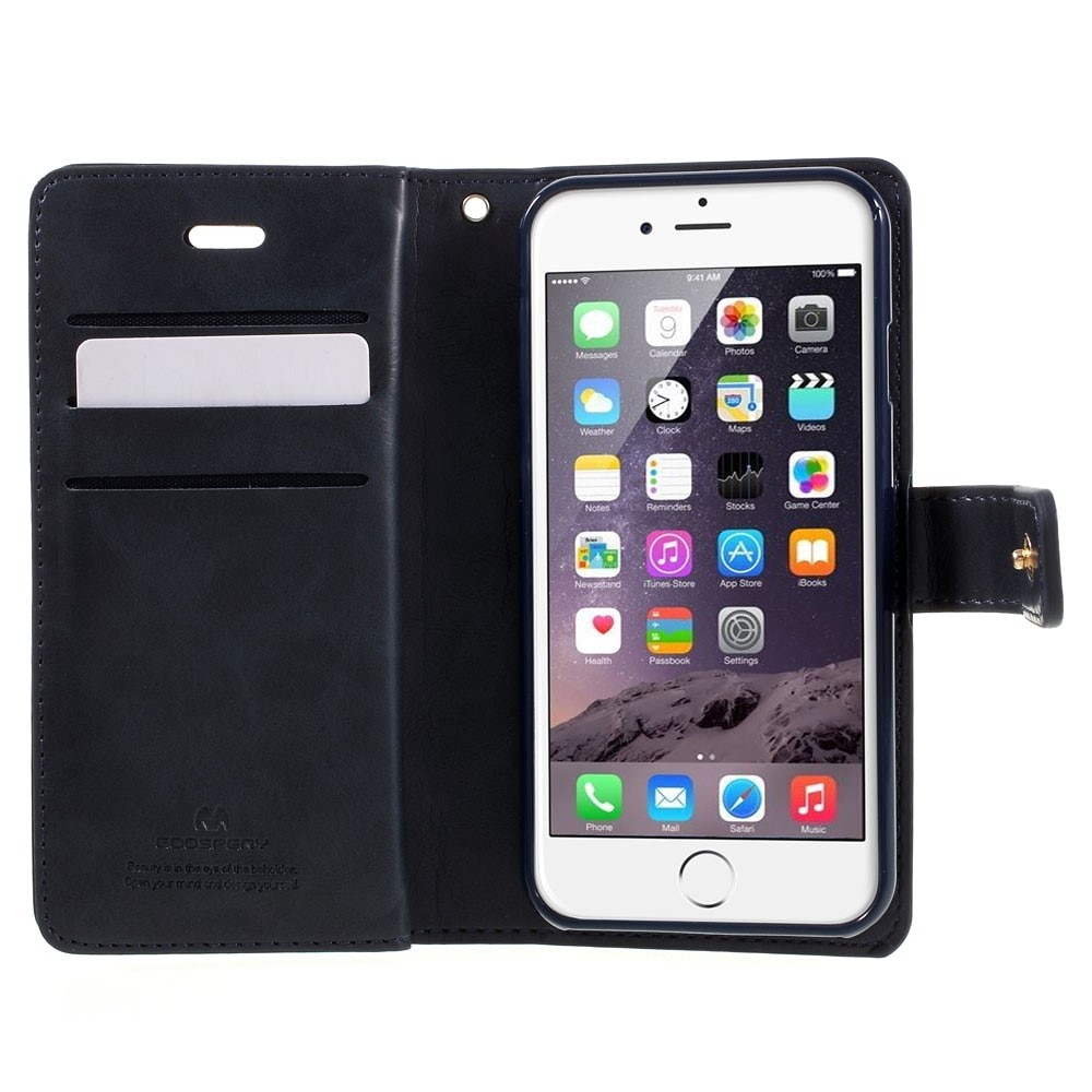 Coque Mansoor Wallet Diary Case iPhone 7/8/SE Bleu