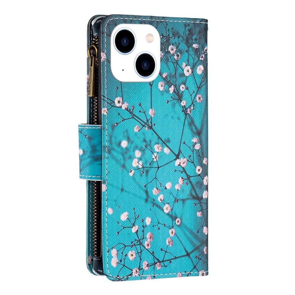 Coque Étui portefeuille iPhone 14 Fleurs de cerisier