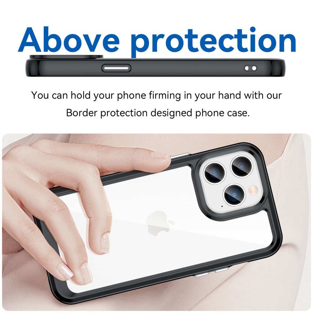 Coque hybride pour iPhone 14 Pro, Noir