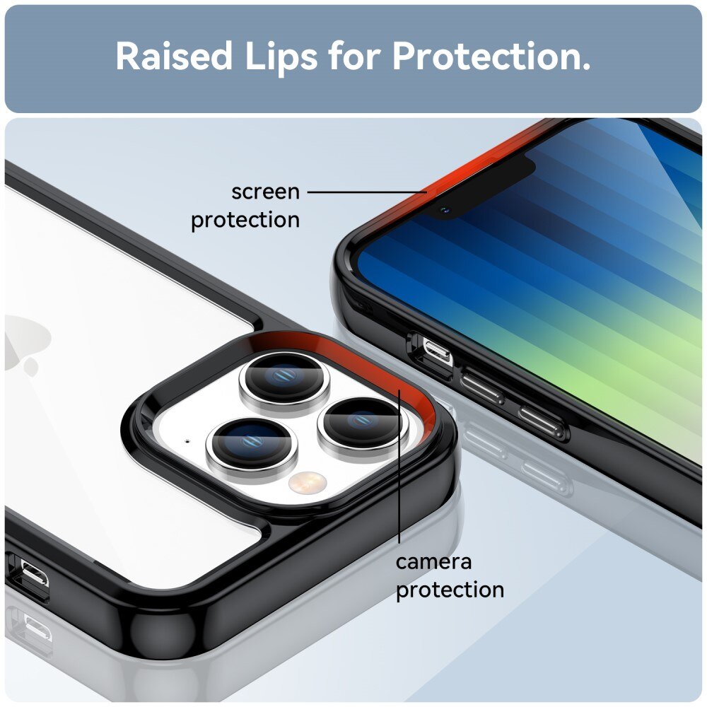 Coque hybride pour iPhone 14 Pro, Noir