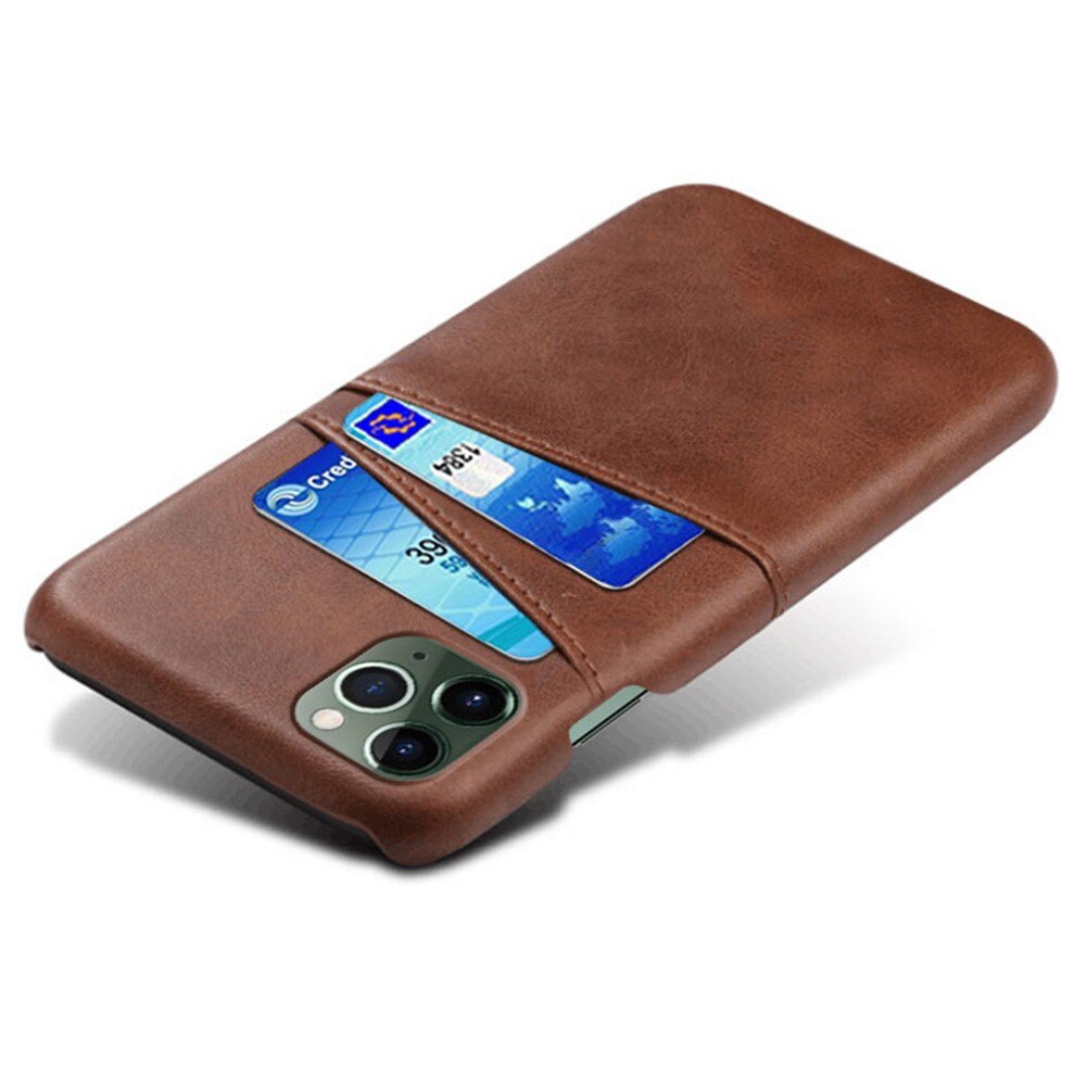 Coque Cards Slots iPhone 14 Pro Marron