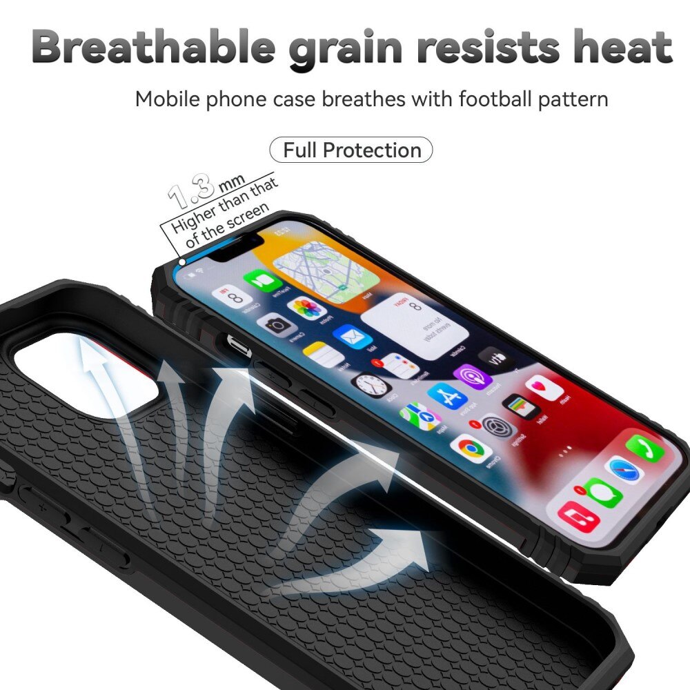 Coque Hybride Ring avec Protège Caméra iPhone 14 Plus, Noir