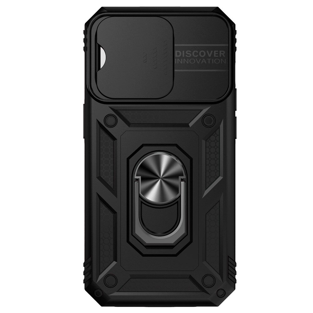Coque Hybride Ring avec Protège Caméra iPhone 14 Pro, Noir