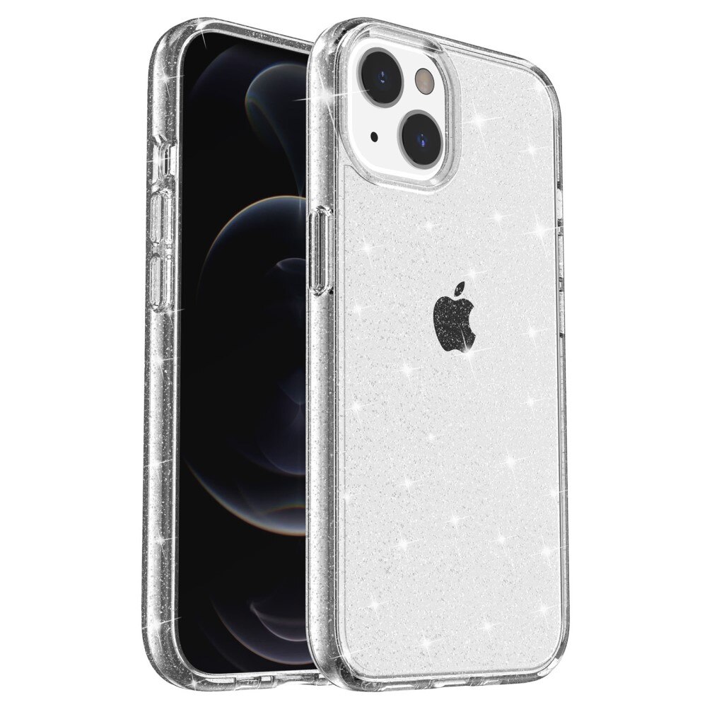 Coque Liquid Glitter iPhone 14 Transparent