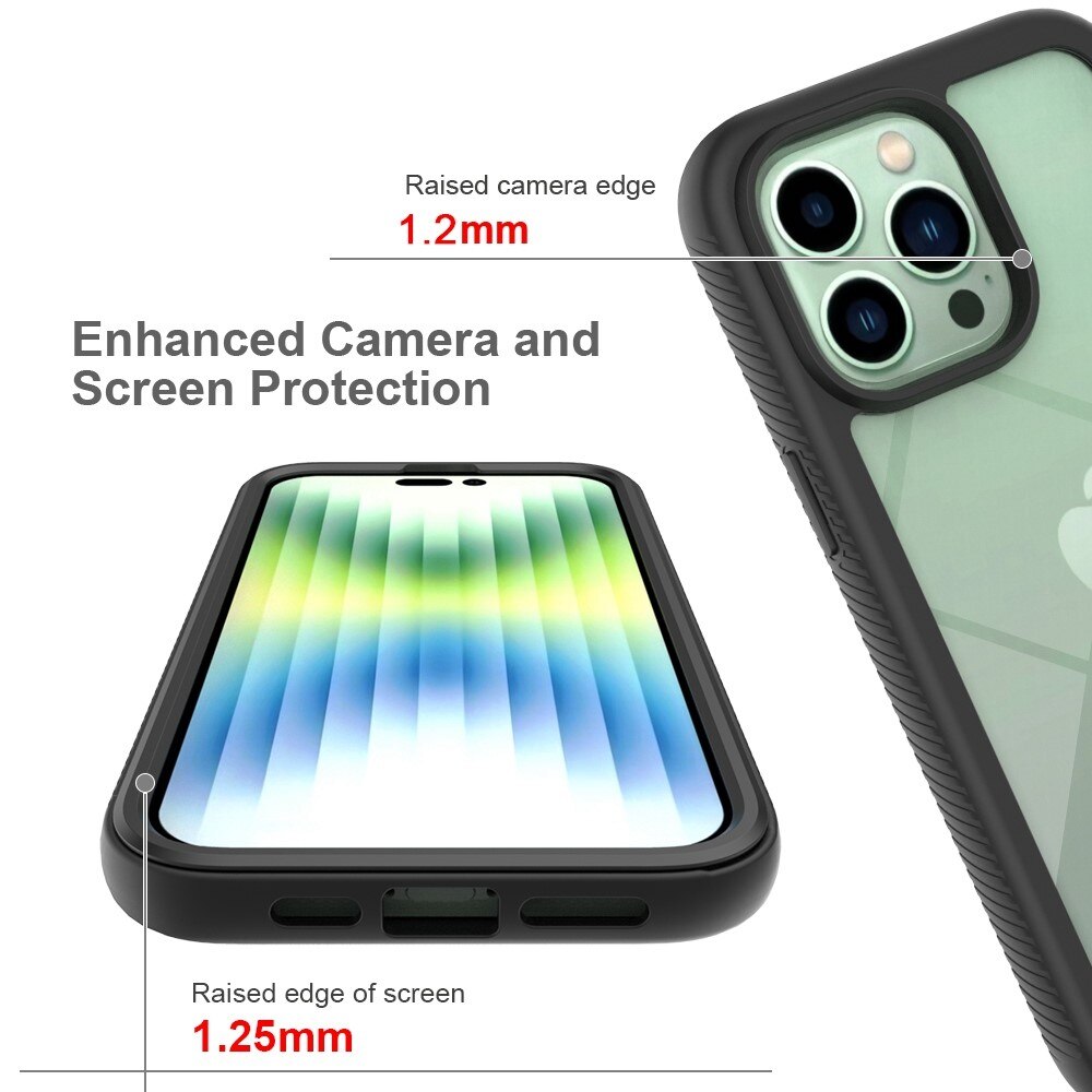 Coque de couverture complète iPhone 14 Plus, Noir