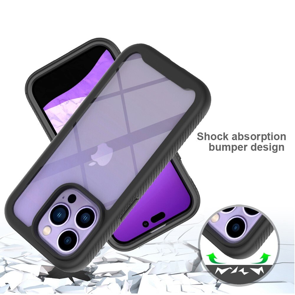 Coque de couverture complète iPhone 14 Pro, Noir