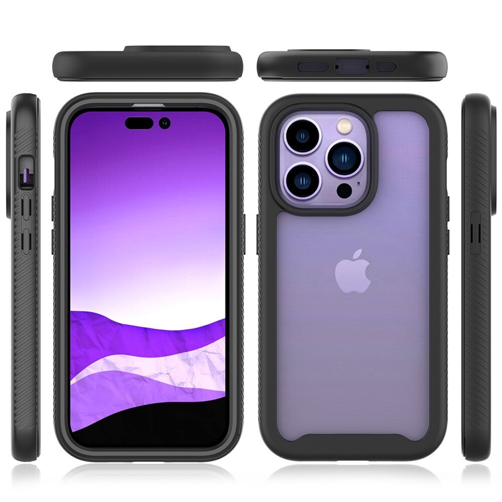 Coque de couverture complète iPhone 14 Pro, Noir