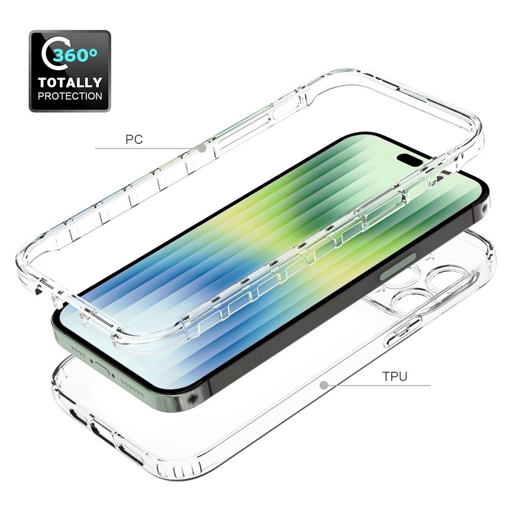 Coque de couverture complète iPhone 14 Pro Max, Transparent